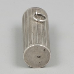 Muntendispenser zilver.