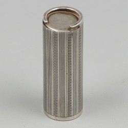 Muntendispenser zilver.