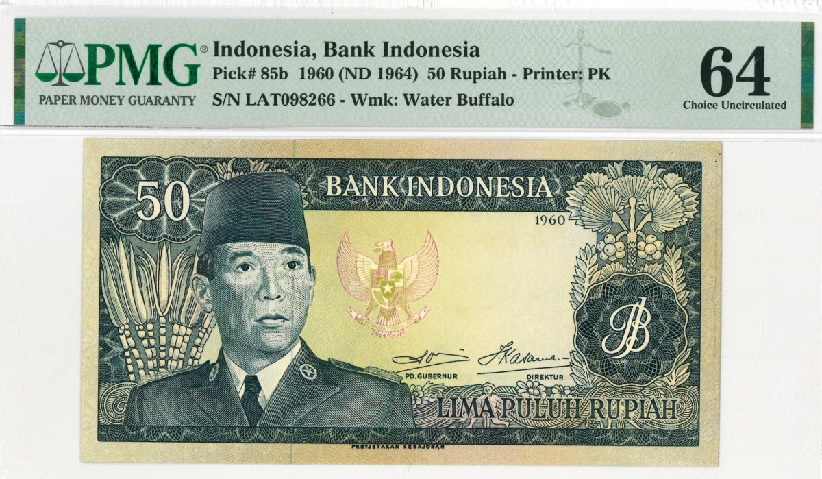 Indonesia. 50 rupiah. Banknote. Type 1960. Type Water buffalo. - UNC.