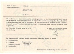 Nederland. ½ gulden . Waardebon. Type 1940-1941. - UNC.