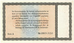 Germany . 50 Mark. Banknote. Type 1934. Type Konversionskasse. - Extremely fine.