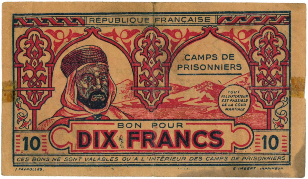 France, North Africa. 10 francs. Bon. Type ND. - Very fine -.