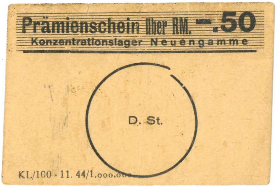 Germany. 0,5 RM. Banknote. Type ND. Type Neuengamme. - Very fine / Extremely fine.