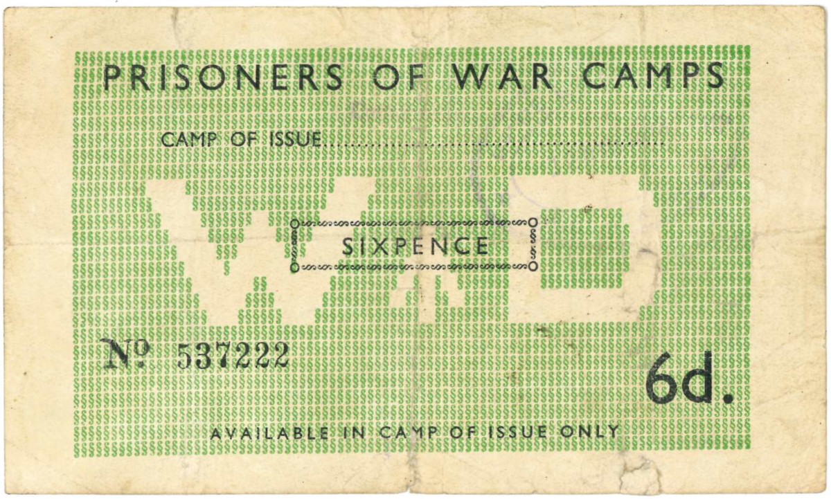 Great-Britain. 6 pence. Bon. Type Prisoners of war camps. - Fine -.
