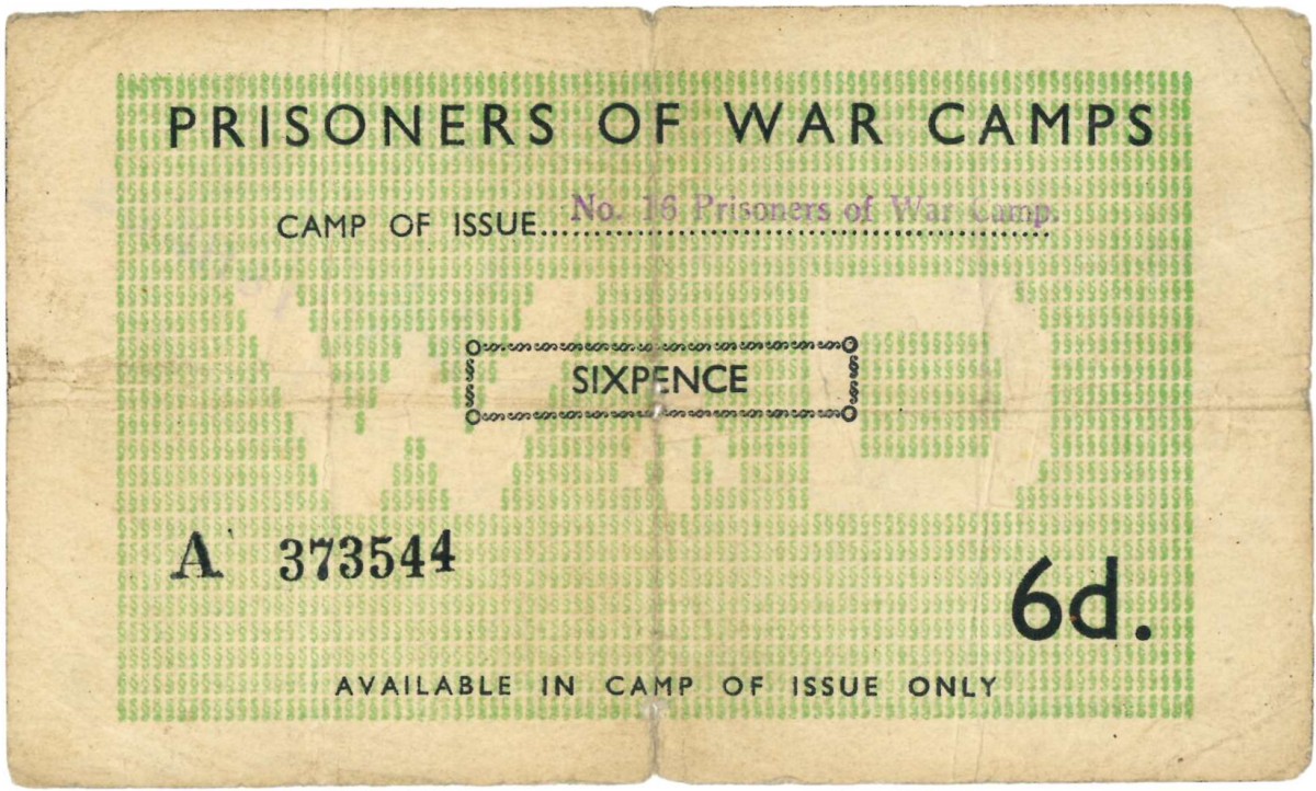 Great-Britain. 6 pence. Bon. Type Prisoners of war camps. - Fine -.