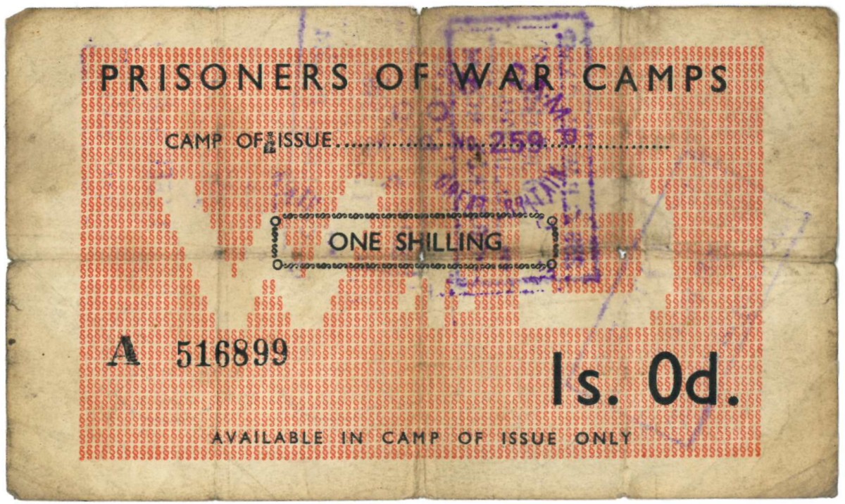 Great-Britain. 1 shilling. Bon. Type Prisoners of war camps. - Fine -.