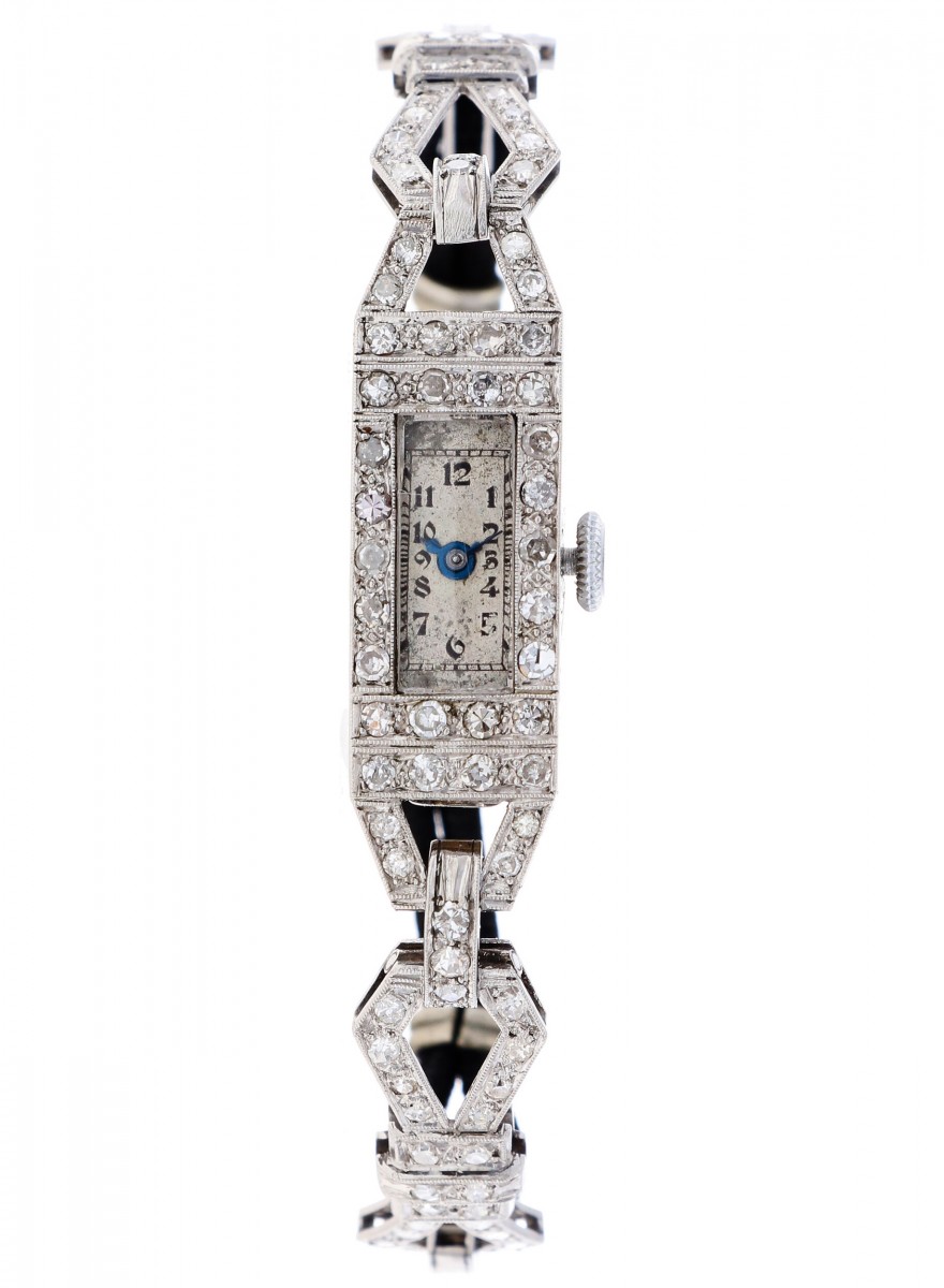Art Deco Platina - Dameshorloge - ca. 1930