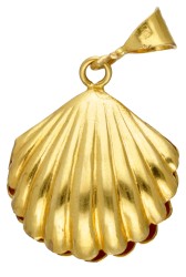 Vintage 20 kt. geelgouden schelp hanger. 