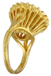Vintage 14 kt. geelgouden muntring. 