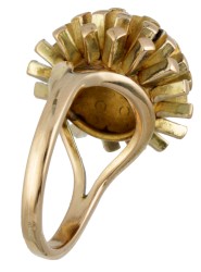 Vintage 14 kt. geelgouden spoetnik ring bezet met saffier.