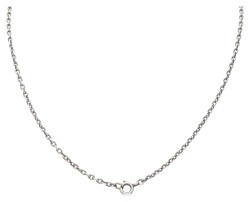 Sterling zilveren collier met antieke cantille hanger met sierlijke details.