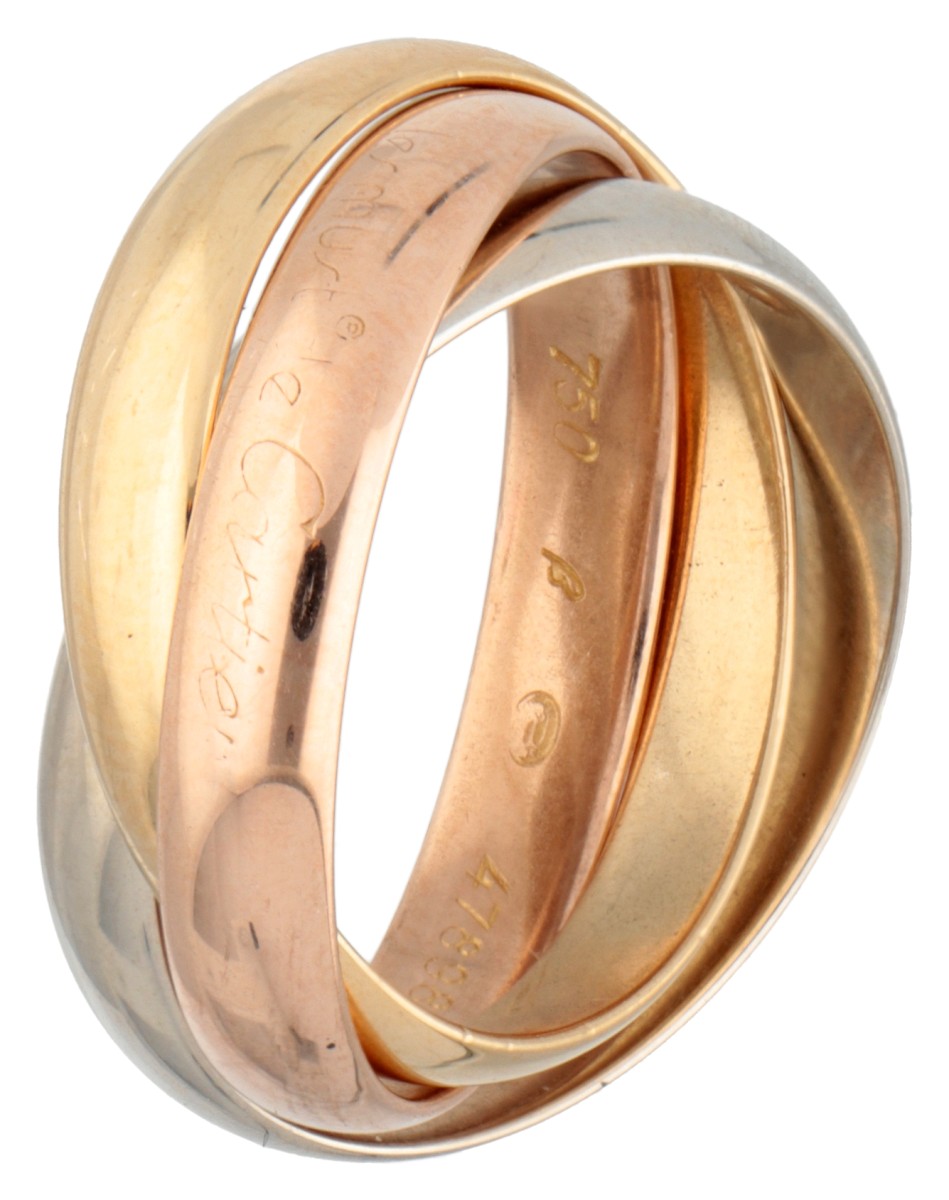 Les Must de Cartier 18 kt. tricolor gouden 'Trinity' ring