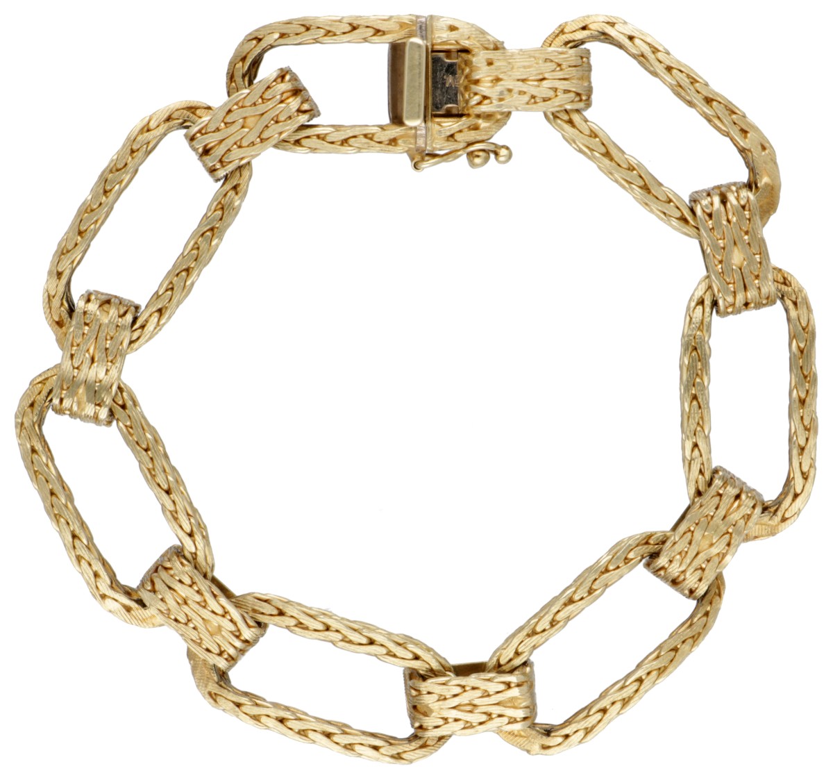 14 kt. Geelgouden schakelarmband.