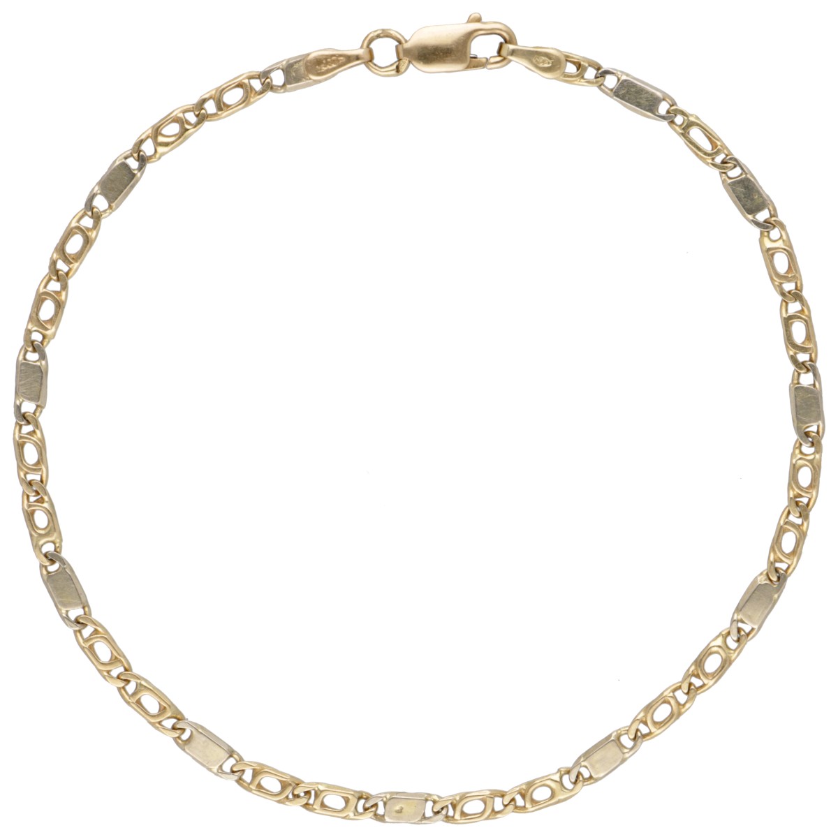 14 kt. Geelgouden schakelarmband.