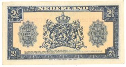 Nederland. 2,5 gulden. Muntbiljet. Type 1945. Type Wilhelmina II. - Prachtig.