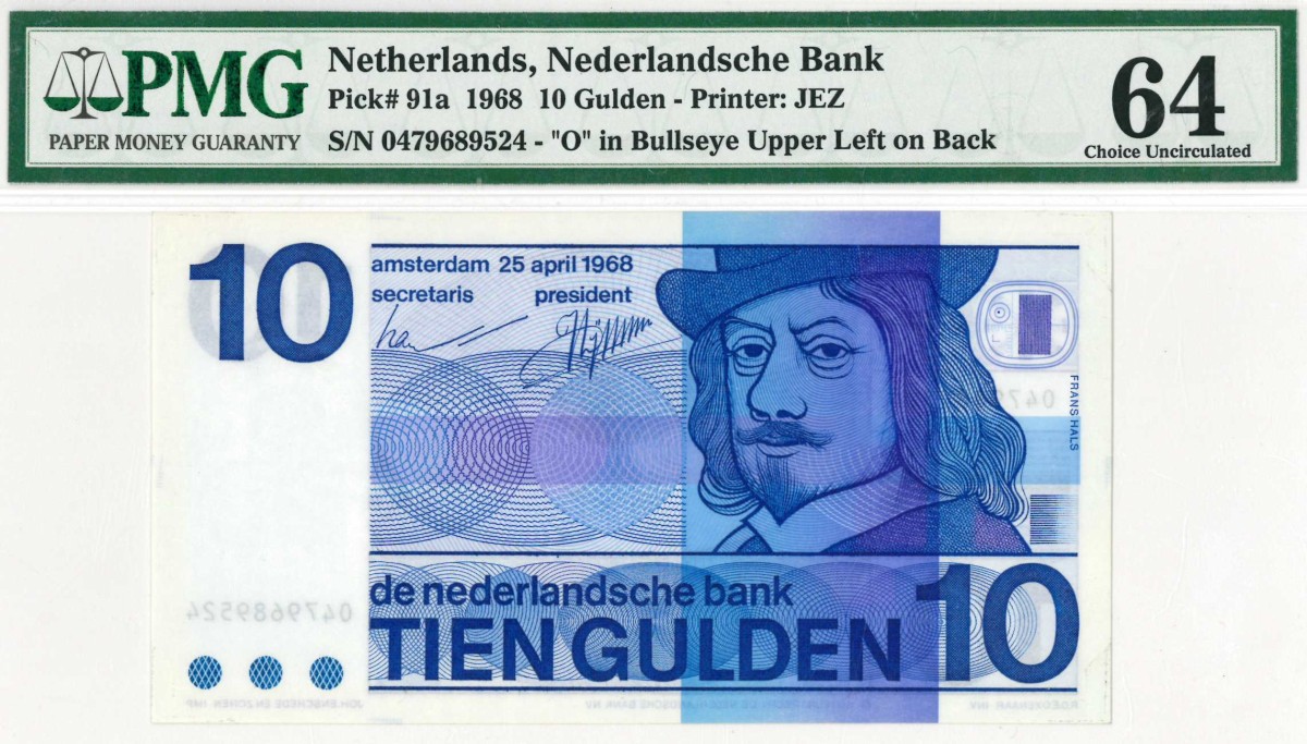 Nederland. 10 gulden . Bankbiljet. Type 1968. Type Frans Hals. - UNC.