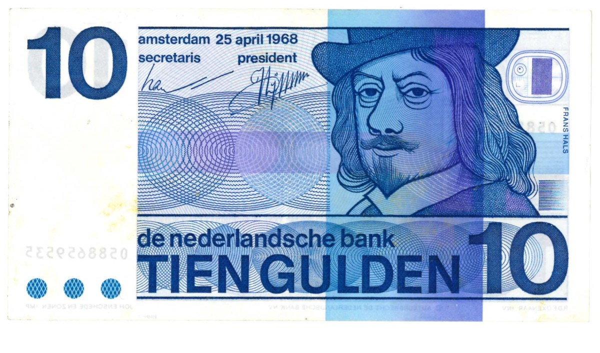Nederland . 10 gulden . Bankbiljet . Type 1968. Type Frans Hals. - Zeer Fraai -.