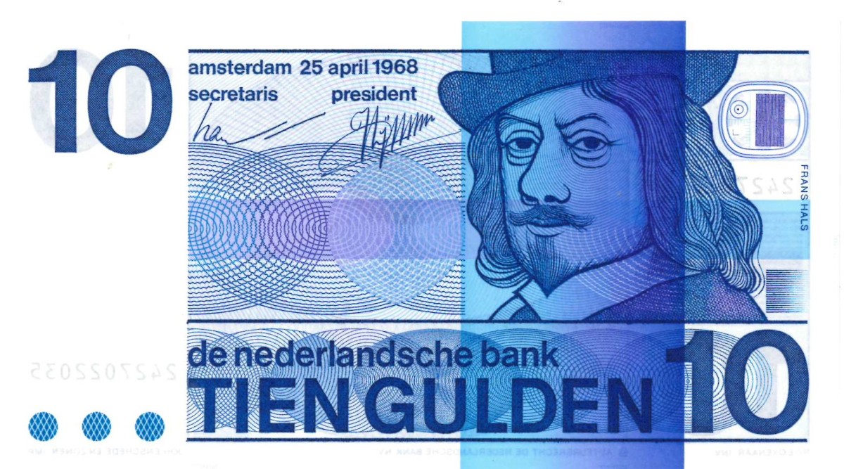 Nederland. 10 gulden . Bankbiljet. Type 1968. Type Frans Hals. - UNC.