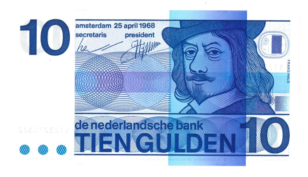 Nederland . 10 gulden . Bankbiljet. Type 1968. Type Frans Hals. - Nagenoeg UNC.