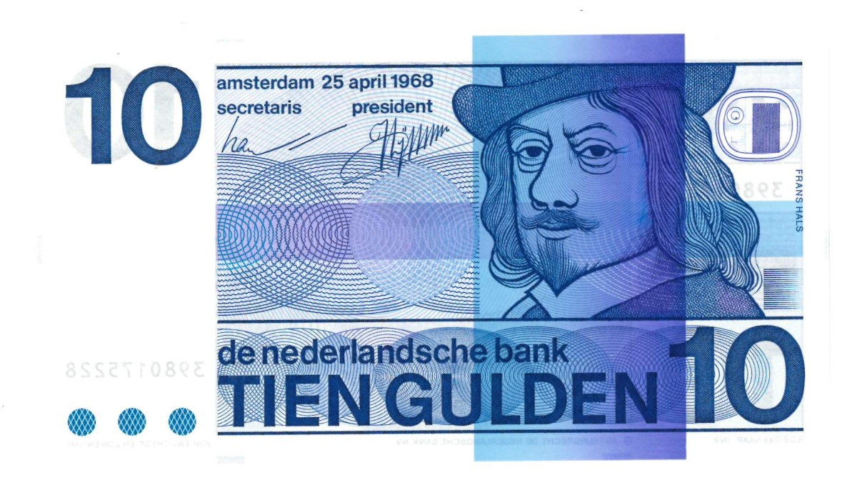 Nederland. 10 gulden . Bankbiljet. Type 1968. Type Frans Hals. - UNC.