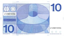 Nederland. 10 gulden . Bankbiljet. Type 1968. Type Frans Hals. - UNC.