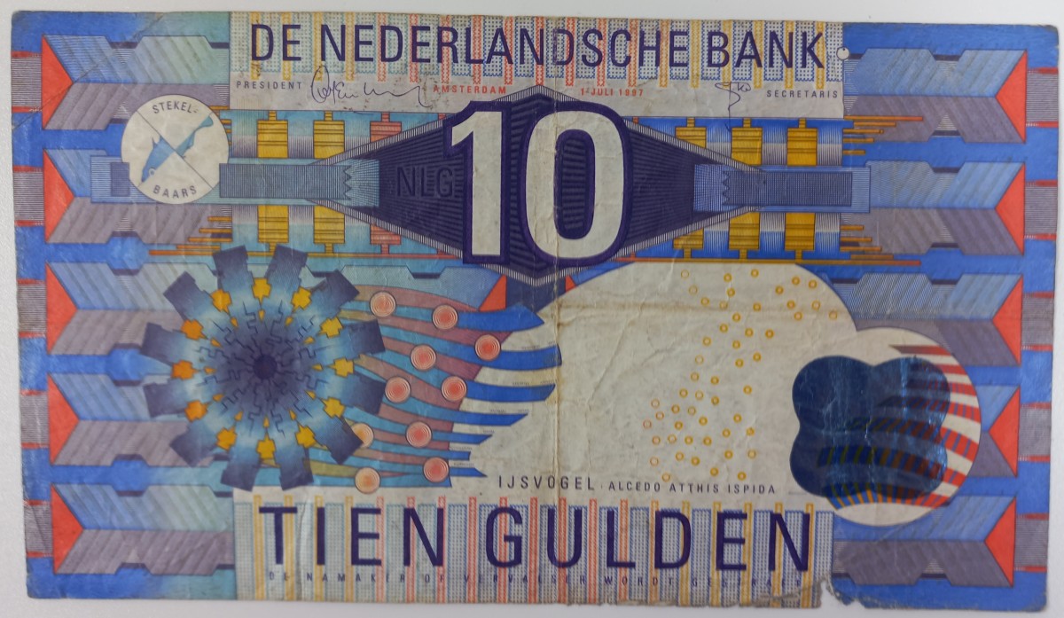 Nederland. 10 gulden . Bankbiljet. Type 1997. Type IJsvogel. - Fraai -.
