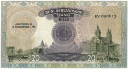 Nederland. 20 gulden . Bankbiljet. Type 1939. Type Emma. - Fraai / Zeer Fraai.