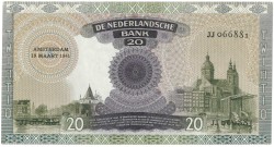 Nederland. 20 gulden . Bankbiljet. Type 1939. Type Emma. - Zeer Fraai +.