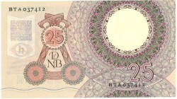 Nederland. 25 gulden . Bankbiljet. Type 1955. Type Huygens. - Prachtig +.