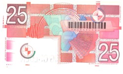 Nederland. 25 gulden . Bankbiljet. Type 1989. Type Roodborstje. - UNC.