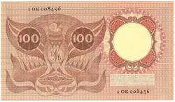 Nederland. 100 gulden. Bankbiljet. Type 1953. Type Erasmus. - Zeer Fraai.