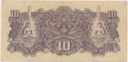 Netherlands-Indies. 10 roepiah. Banknote. Type 1944. Type Japanese occupation. - Fine / Very fine.