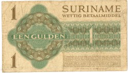 Suriname. 1 gulden . Silver voucher. Type 1951. Type Signature Klaasesz - Hajary. - Fine -.