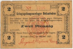 Germany. 1 / 2/ 10 pfenning. Banknote. Type 1915. Type Holzminden. - Good – Very fine.