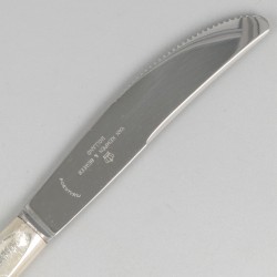 6-delige set ontbijtmessen ''model Jeunesse'' zilver.