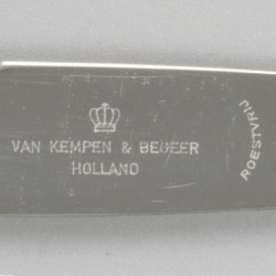 6-delige set ontbijtmessen ''model Jeunesse'' zilver.