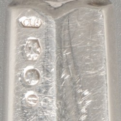 8-delige set messen Haags lofje zilver.