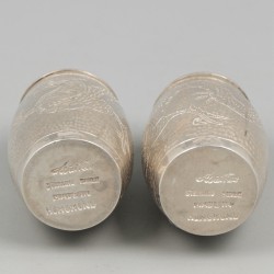 Peper- & zoutstel (Chinees export) zilver.