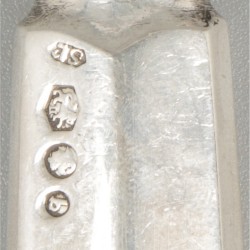 6-delige set messen Haags lofje zilver.