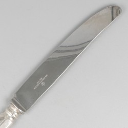 6-delige set dinermessen Haags lofje zilver.