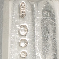 6-delige set dinermessen Haags lofje zilver.