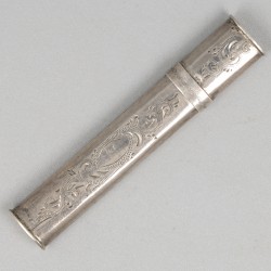 4-delig lot naaldenkokers zilver.