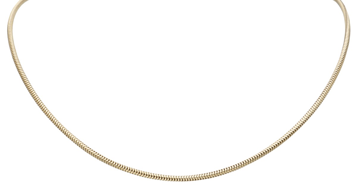 14 kt. Geelgouden schakelcollier. 