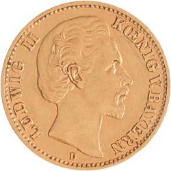 German states. Bavaria. Ludwig II. 10 Mark. 1873.