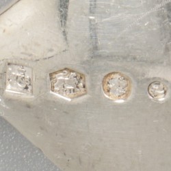 6-delige set ontbijtvorken ''model Jeunesse'' zilver.
