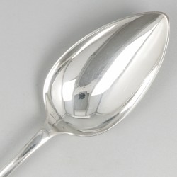 6-delige set dinerlepels Haags lofje zilver.