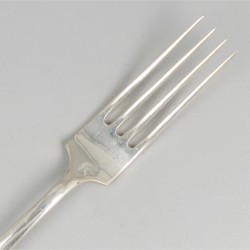 6-delige set dinervorken Haags lofje zilver.