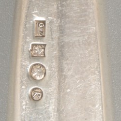 6-delige set messen Haags lofje zilver.