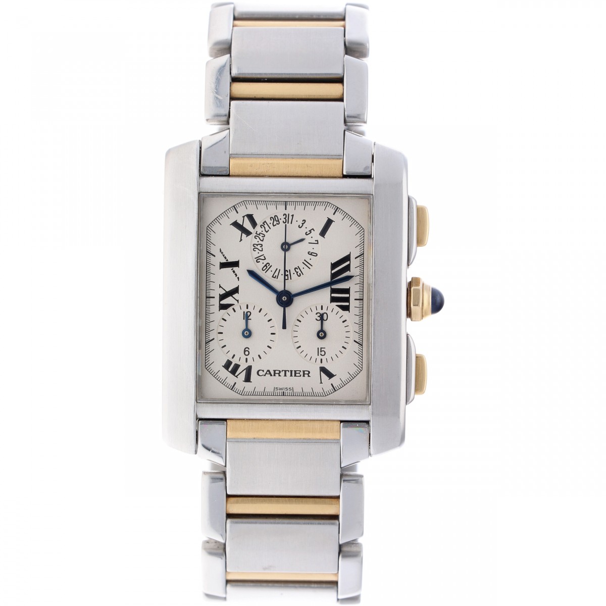 Cartier Tank Francaise Chronoflex 2303 - Herenhorloge - ca. 2005