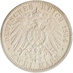 German states. Hessen-Darmstadt. Ernst Lüdwig. 2 Mark - 400th anniversary of the birthday of Philips 'der Großmütige'. 1904.